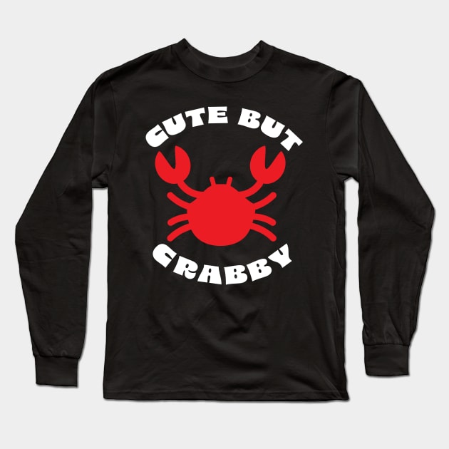 Cute but Crabby design Long Sleeve T-Shirt by JDawnInk